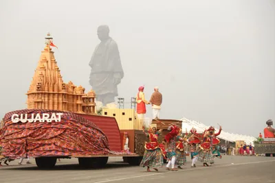 સરદાર જ્યંતિઃ એકતાનગર ખાતે પ્રથમવાર દિલ્લીના ગણતંત્ર દિવસની જેમ પર ટેબ્લો પ્રસ્તુત કરાયા