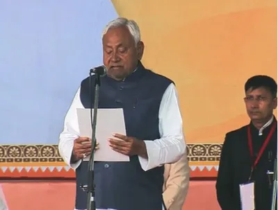 બિહારમાં નીતિશકુમાર 10મી વાર મુખ્યમંત્રી બન્યાં  શપથગ્રહણ કર્યાં