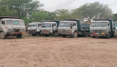 ગાંધીનગર જિલ્લામાં ગેરકાયદે ખનીજ વહન કરતા 7 ડમ્પરો જપ્ત કરાયા