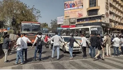 sc stના વિદ્યાર્થીઓને શિષ્યવૃત્તિ ન મળતા abvp દ્વારા વડોદરા  સુરત અને રાજકોટમાં કરાયો વિરોધ