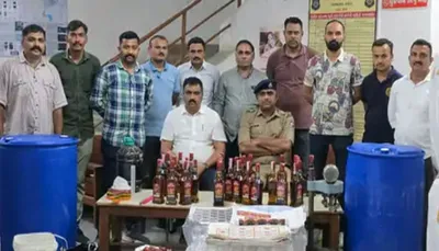અમદાવાદના સરખેજમાં નકલી વિદેશી દારૂ બનાવતી ફેકટરી પકડાઈ
