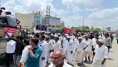 ભારતમાલા હાઈવે પ્રજેક્ટમાં ખેડૂતોને પુરતું વળતર ન મળતા રેલી કાઢીને આક્રોશ વ્યક્ત કરાયો
