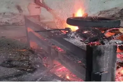 અમદાવાદના ઓઢવના સ્મશાન ગૃહમાં લાકડાં ન મળતા ટાયર મુકી અગ્નિસંસ્કાર કરાયા