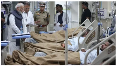 ભૂટાનથી પરત ફરતા જ pm મોદી સીધા lnjp હોસ્પિટલ પહોંચ્યા  ઈજાગ્રસ્તો સાથે કરી મુલાકાત