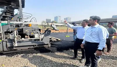 અમદાવાદમાં નવા બનતા રોડની ગુણવત્તા તપાસવા માટે amc કમિશનરએ નિરિક્ષણ કર્યું