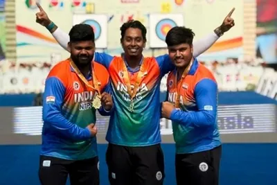 એશિયન તીરંદાજી ચેમ્પિયનશિપ  ભારતે પુરુષોની રિકર્વ ટીમ ઇવેન્ટમાં પહેલો ગોલ્ડ મેડલ જીત્યો