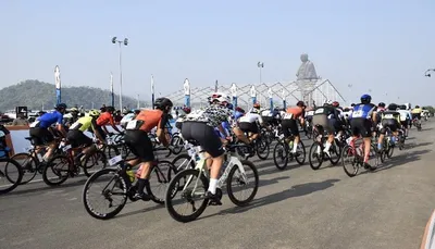 સ્ટેચ્યુ ઓફ યુનિટીના સાનિધ્યમાં સૌ પ્રથમ વખત નેશનલ કક્ષાની સાઈક્લોથોન યોજાઈ