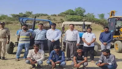 ચોટિલાના મોલડી ગામે સરકારી જમીનમાં ગેરકાયદે ખનન પકડાયું