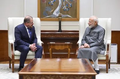 pm મોદીએ ક્વાલકોમના પ્રમુખ અને ceo ક્રિસ્ટિયાનો આર  અમોન સાથે મુલાકાત કરી