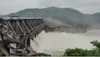 માવઠાને લીધે ધરોઈ ડેમ છલોછલ ભરાયો  સાબરમતી નદીમાં 3450 ક્યુસેક પાણી છોડાયું