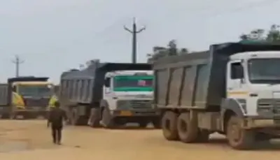 ચોટિલા જસદણ હાઈવે પર મધરાત બાદ ગેરકાયદે રેતી ભરેલા 8 ડમ્પરો પકડાયા