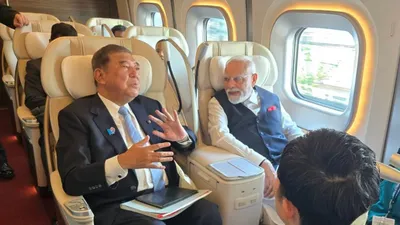 જાપાન  pm મોદીએ બુલેટ ટ્રેનમાં મુસાફરી કરી  ભારતીય ડ્રાઇવરોને મળ્યા