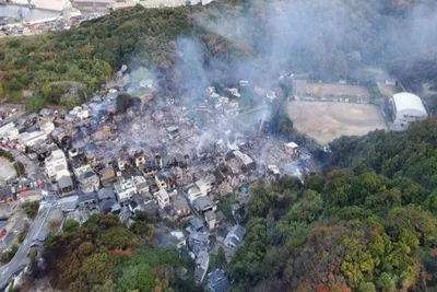 જાપાનના ઓઇટા શહેરમાં લાગેલી ભીષણ આગમાં 170 થી વધુ ઇમારતો બળીને ખાખ