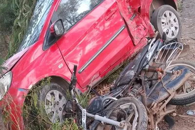 રેવાડી મહેન્દ્રગઢ રોડ પર કાર અને બાઇક વચ્ચે ટક્કર  ત્રણના મોત