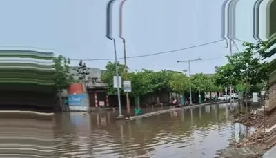 વઢવાણના નવા 80 ફુટ રોડ પર પાણી ભરાતા વાહનચાલકો પરેશાન
